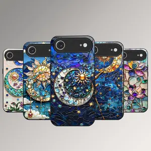 Stained Glass Mosaic Case for [iPhone 17 Air], Aesthetic Tile Art Phone Cover, Shockproof Slim Fit Case 952