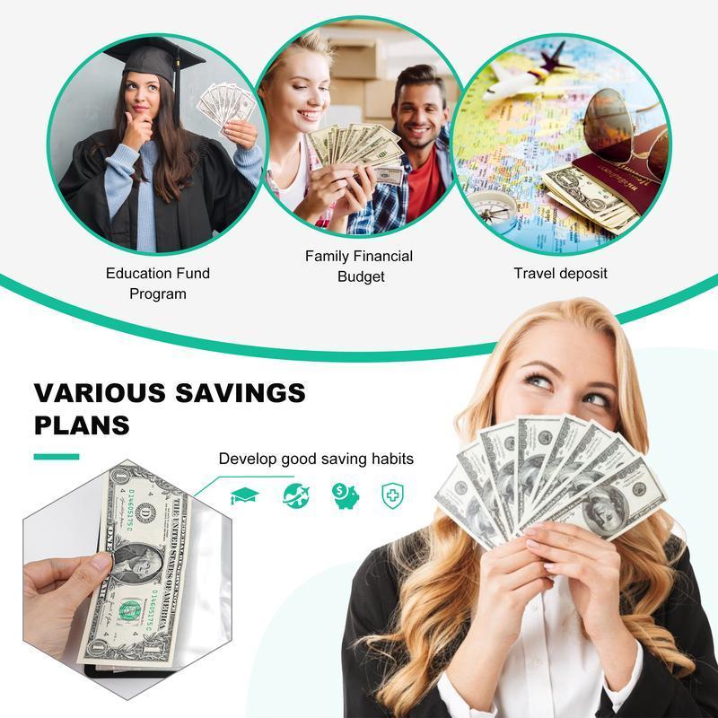 100 Days  Saving Challenge Coin Envelope BudgetStorage Book - Binding Covers With Daily Savings Tracker,Habit-Forming System, And Cash Savings Goal Of $5050Develop A Consistent Savings Habit