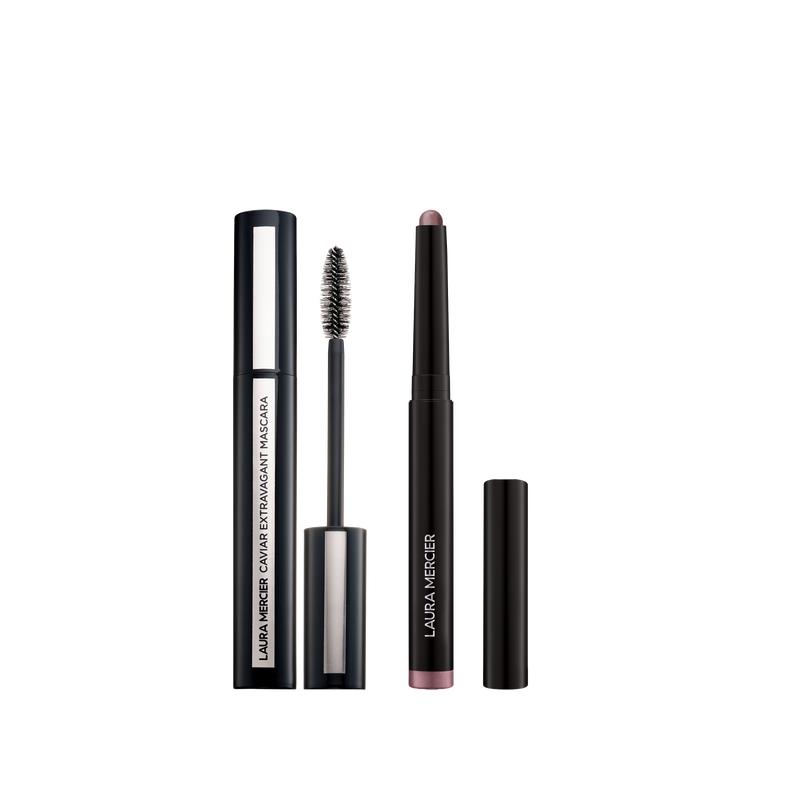 Laura Mercier Caviar Eye Stick Shadow + Extravagant Mascara Bundle - 24HR Wear, Crease-Proof, Smudge-Free