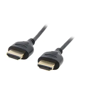 StarTech.com HDMIMM3HSS 3 ft. Black Connector A: 1 - HDMI® (19 pin) Male Connector B: 1 - HDMI® (19 pin) Male High Speed Slim HDMI Digital Video Cable with Ethernet - M/M Male to Male