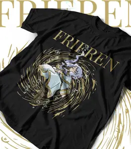 [Sale up to 30%] Frieren Beyond Journey's End Anime T-Shirt, Vintage Manga Graphic Tee, Otaku Gift for Him, Retro Anime Shirt