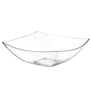 Square Fancy Clear Serving Bowl - 4 pack