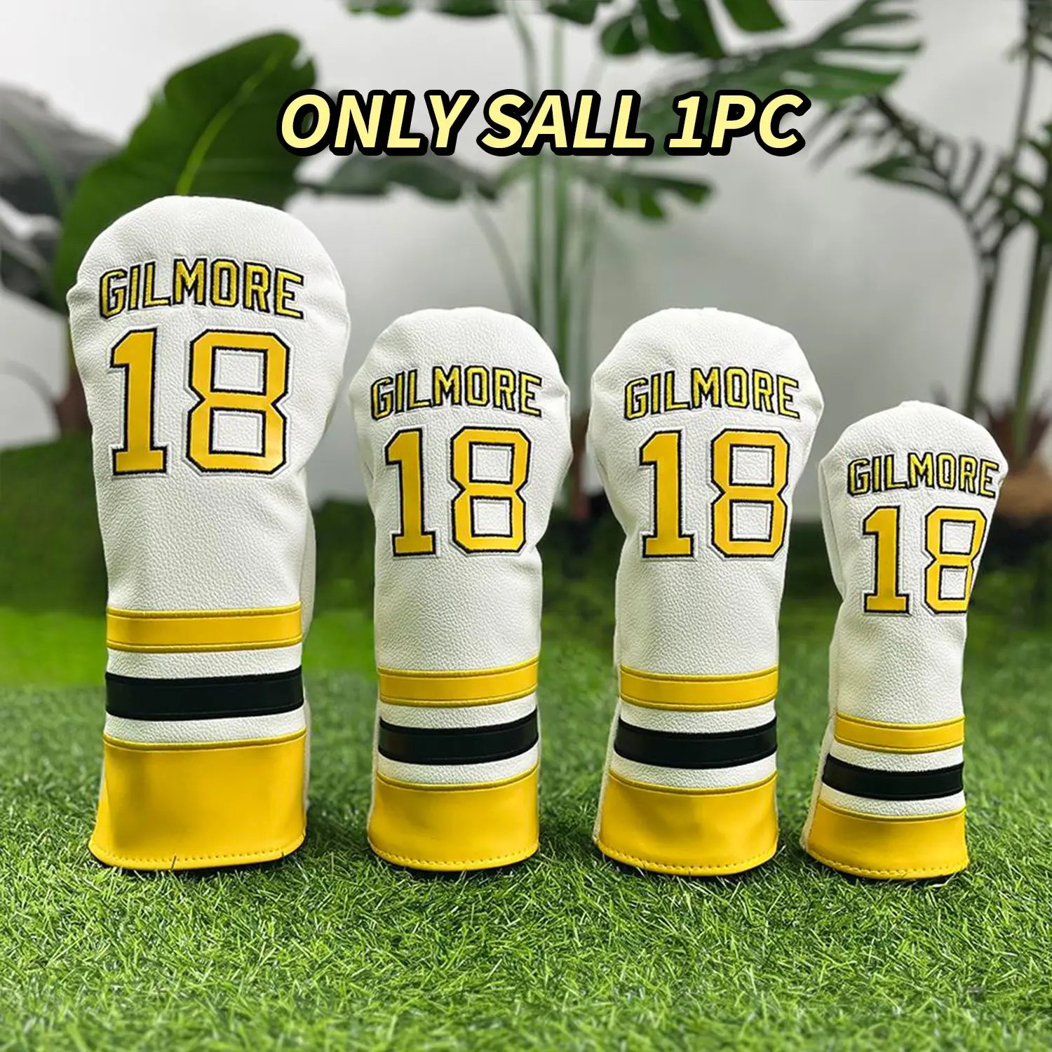 Golf Club Head Cover, Sports Style Number 18 Driver Fairway Wood Hybrid Head Cover, Golf Accessories, Golf Gift Accessory, Golf Equipment for Men & Women, Golf Gear