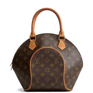 Pre-owned Louis Vuitton Fabrication: Monogram Coated Canvas with Vachetta Leather Trim Handbag Vintage Monogram Ellipse OUTLET FINAL SALE
