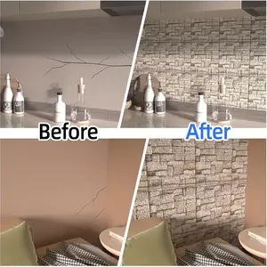 New 20/40PCS Premium 3D Wall Panels - Realistic Rock Brick Wallpaper - Durable Foam Self-Adhesive Tiles - Instantly Transform Your Space with Easy Peel and Stick Installation - Multipack Options for a Stunning Faux Stone Loo