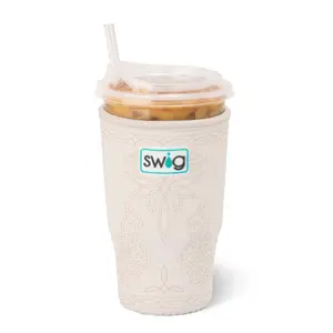 SWIG “Saddle Stitch Cream” Large Iced Cup Coolie