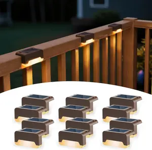 LED Lights, Fence Lights, Deck Lights, Solar Stair Lights Outdoor Waterproof for Outdoor Stairs, Step, Fence, Yard, Patio, and Pathway (Warm White)