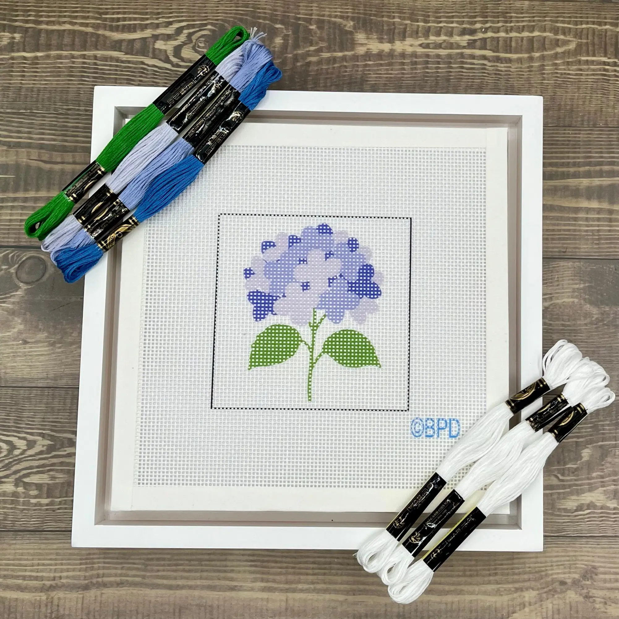 Blue Hydrangea Needlepoint Design Blue Hydrangea Needlepoint Design