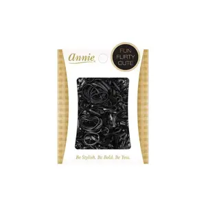 Annie #8551  Black Rubber Bands 250 ct, Hair Rubber Bands, Ponytails