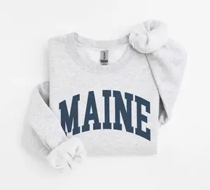 (Sale Off Up To 50%) Maine Sweatshirt, East Coast Pullover, Vintage Aesthetic, Trendy Travel Destination Gift, Unisex Crewneck Sweatshirt