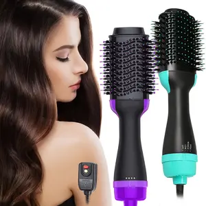 [4-in-1 Hot Air Brush] 4-in-1 Hot Air Brush, One Step Hair Dryers & Blower Brush |   with Negative Ions for Reducing Frizz and Static, for All Hair Styles