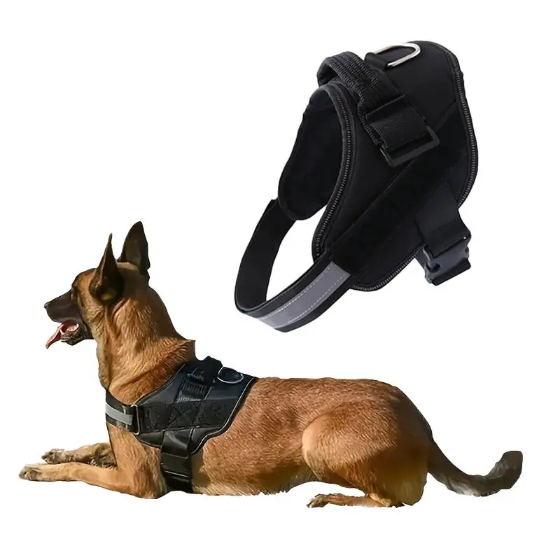 Adjustable Reflective Dog Harnesses, Breathable No Pull Pet Harness with Handle, Breathable Dogs Harnesses for Outdoor Walking, Pets Accessories for S