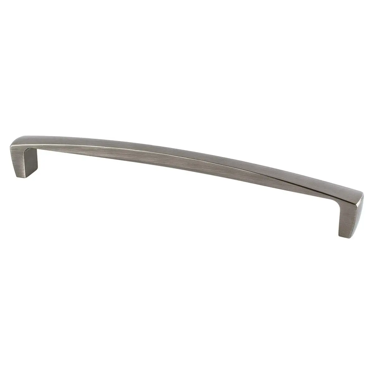 212 MAIN Berenson 9241-10BT-P 12 in. CC Curved Appliance Pull, Brushed Tin Finish, High-Quality Durable Material, Modern Design, Sleek Door Accessories