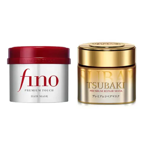Shishido Japan 2-in-1 Haircare Pack - Fino Cream Mask (230g) & Tsubaki Premium Repair Conditioner (180g) with Camellia Oil, Smooth & Hair Glow Benefits for Normal & All Hair Types Adults