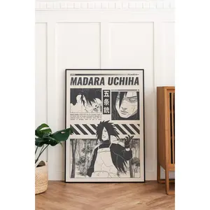 Naruto Madara Uchiha Manga Poster, Anime Poster Wall Decor Print.
