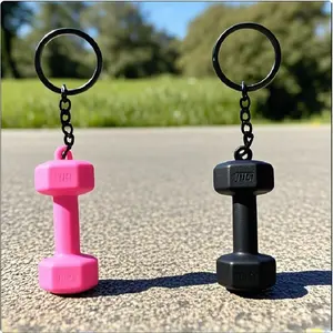 2 Piece Set Mini Dumbbell Keychain Fitness Keychain Gym Enthusiast Weightlifting Keyring Fitness Gift Bag Charms Backpack Charms