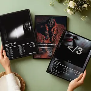 Singer Rapper D-Destroy Lonely Album Cover Painting Calligraphy Canvas Wall Art｜Gallery-Grade Waterproof Poster｜Fade-Resistant & Scratch-Proof｜Perfect Gift & Home Decor｜Living Room, Bedroom, Home Decoration｜Multiple Size