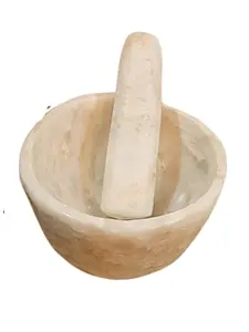 MORTAR AND PESTLE FOR SALSA AND SPICES KITCHEN MARBLE TOOL ARTISAN MADE MEXICAN MARBLE MOLCAJETE