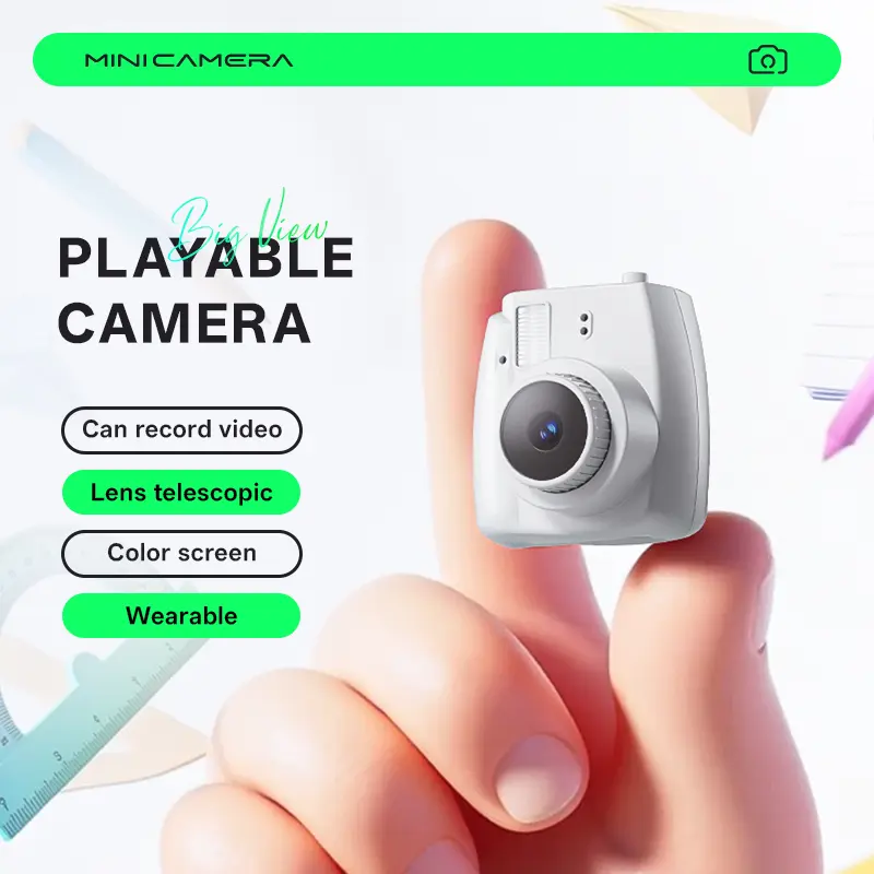 Ccd HD Campus Digital Camera Ultra Small Retro Multifunctional Video Camera, Perfect Gift for Friends and Classmates, Ideal Holiday Present