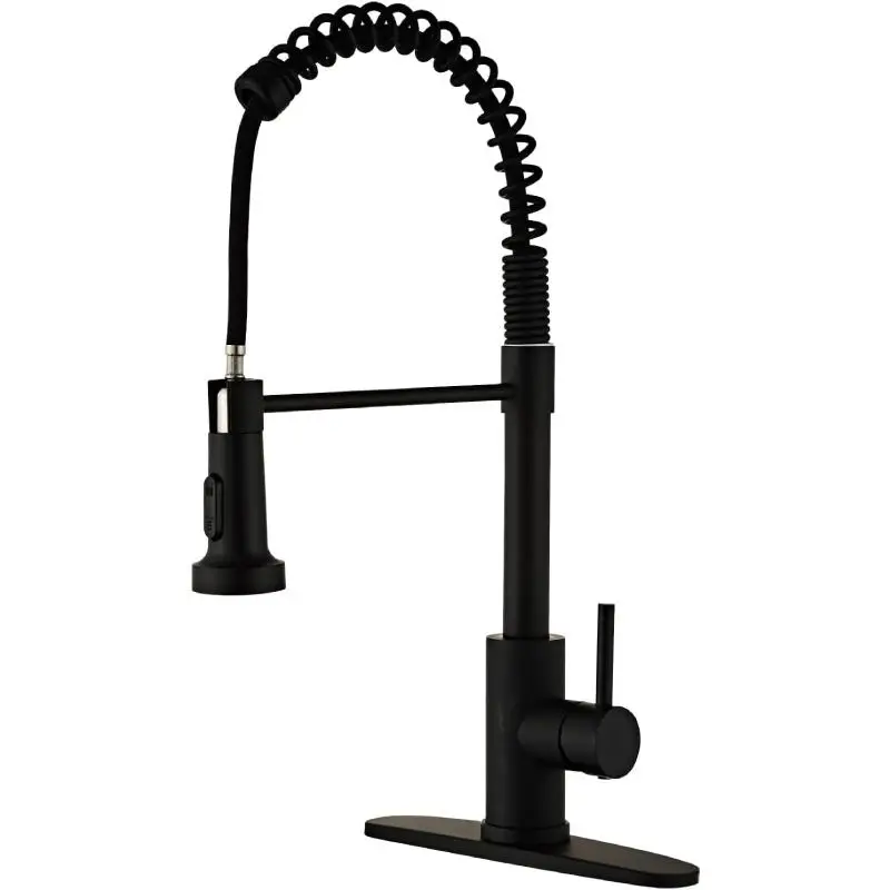 Encogos Stainless Steel Kitchen Faucet, Modern Pull Out Sprayer Kitchen Waterfall Faucet, Double Function Kitchen Sink Faucet for Home Farmhouse, Laun