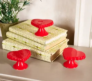 Set of 3 Heart Shaped Ceramic Lifts by Valerie