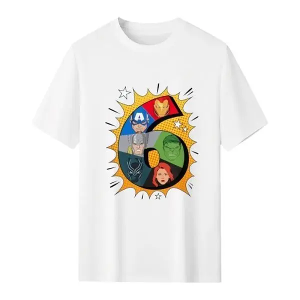 Marvel Avengers Graphic T Shirt Soft Cotton Oversized Streetwear Crewneck Short Sleeve With Six Original Heroes Print Casual Summer Top