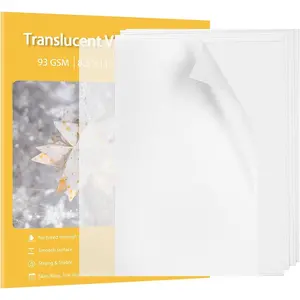 Translucent Printable Vellum Paper 110 Sheets 8.5x11 Inches 93GSM/63LBS for Wedding Invitations Scrapbook Project