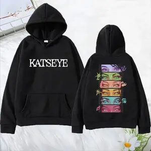 Korean girl group KATSEYE graphic hoodie men's women's 2025 comic style retro fashion streetwear long-sleeved fleece sweatshirt