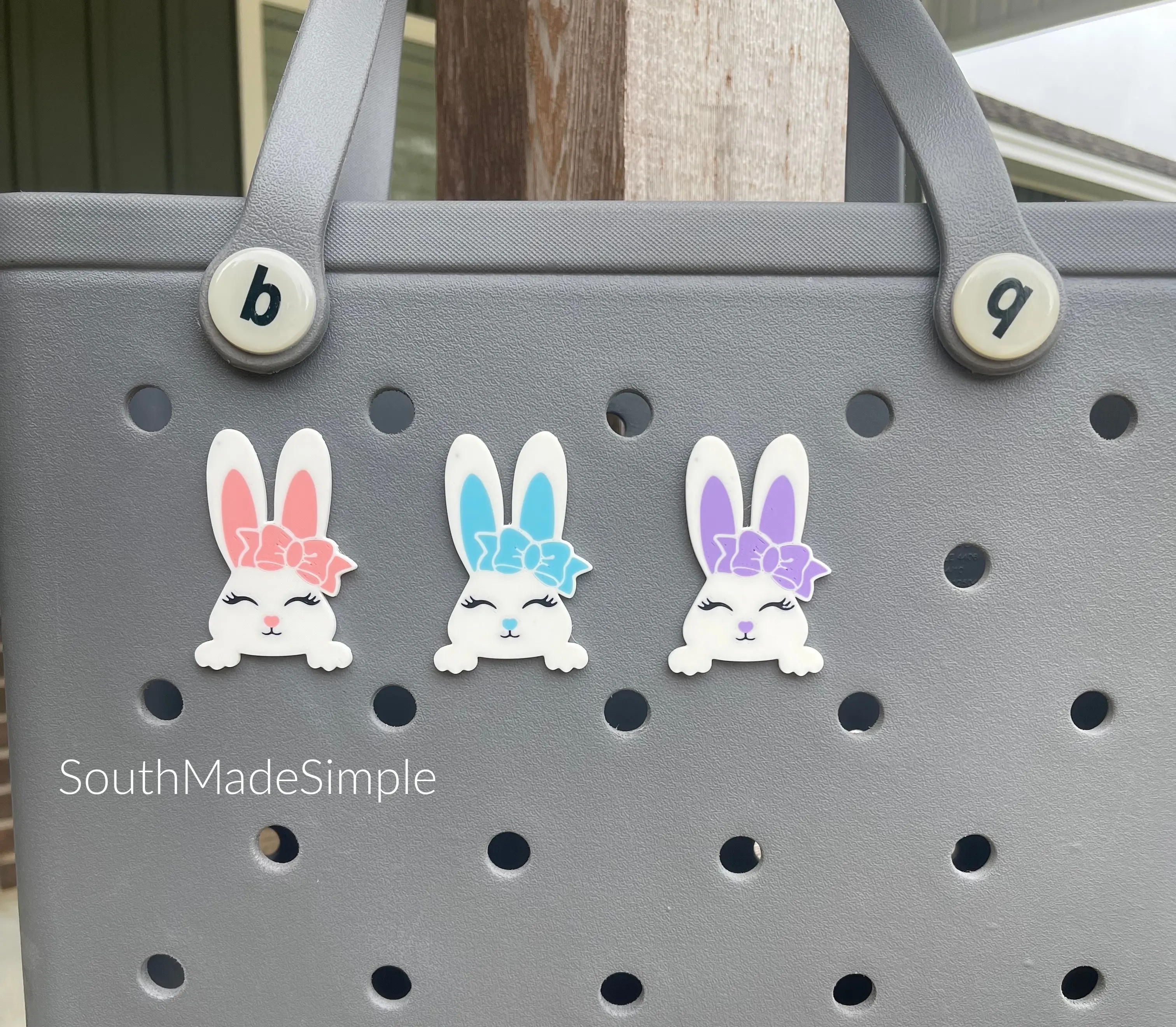 Easter Bunny Bag Charms, Cute Animal Bag Charms, Bag Buttons, Spring Bag Charms