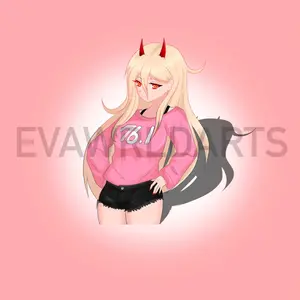 Power Chainsaw Man Sticker - Kiss Cut Transfer Tape - Waterproof Vinyl