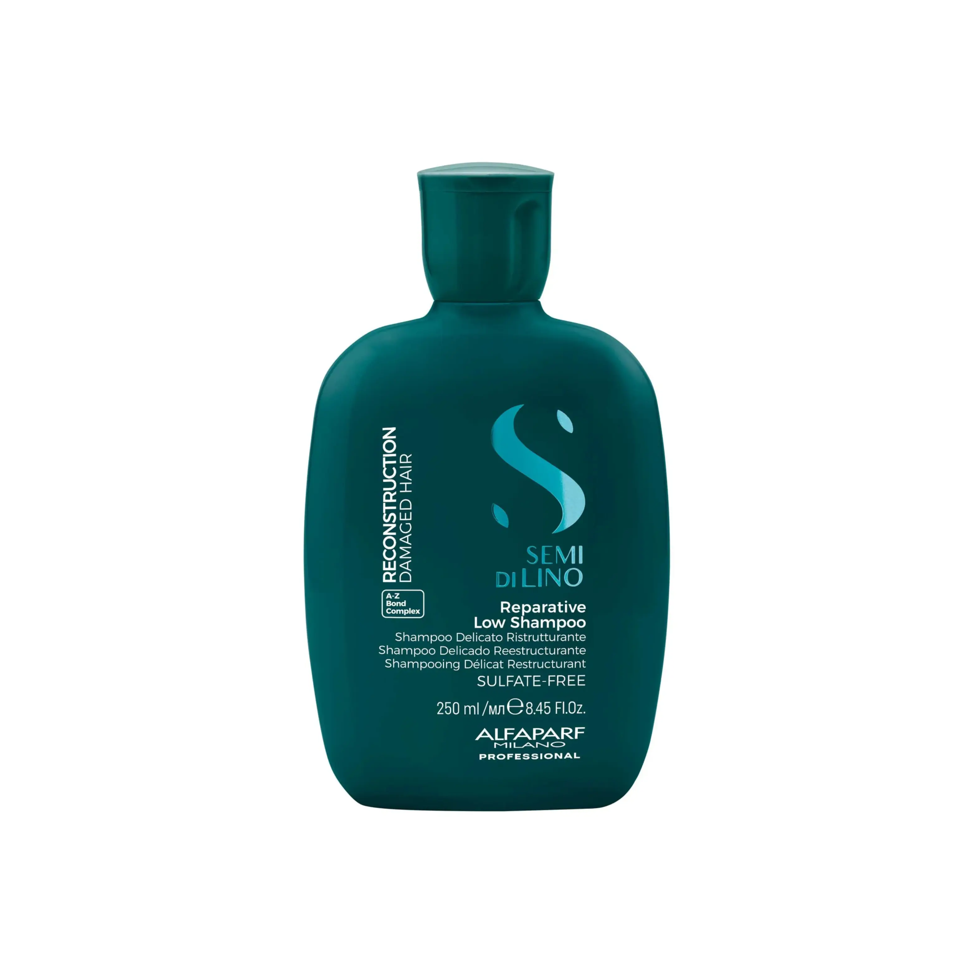 Alfaparf Semi Di Lino Reparative Low Shampoo - Gentle Haircare Liquid Cleanser for Chemically Treated Hair with Revitalizing, Strengthening, Anti-Pollution, Repair Benefits & Moisture Conditioner
