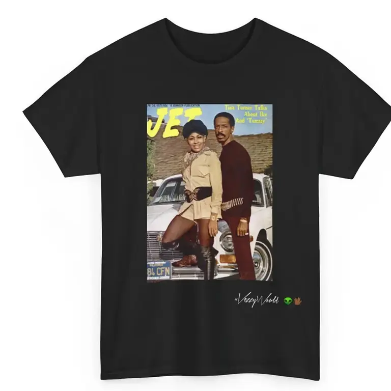 Ike & Tina Jet Magazine Cover - nostalgic - Classic Crewneck Cotton Fabric Top Unisex - TShirt
