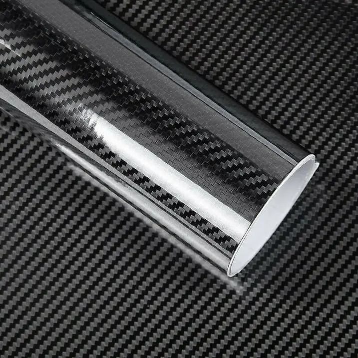 6D Carbon Fiber Self-Adhesive Car Wrap Film, 1FT x 5FT (30x150cm) for Car Interior/Exterior Body Protection, Scratch Resistance, Air Release Technology