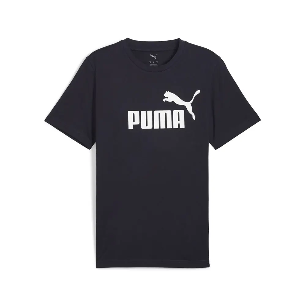PUMA Mens Essentials Logo Crew Neck Short Sleeve Casual Tops Casual - Blue