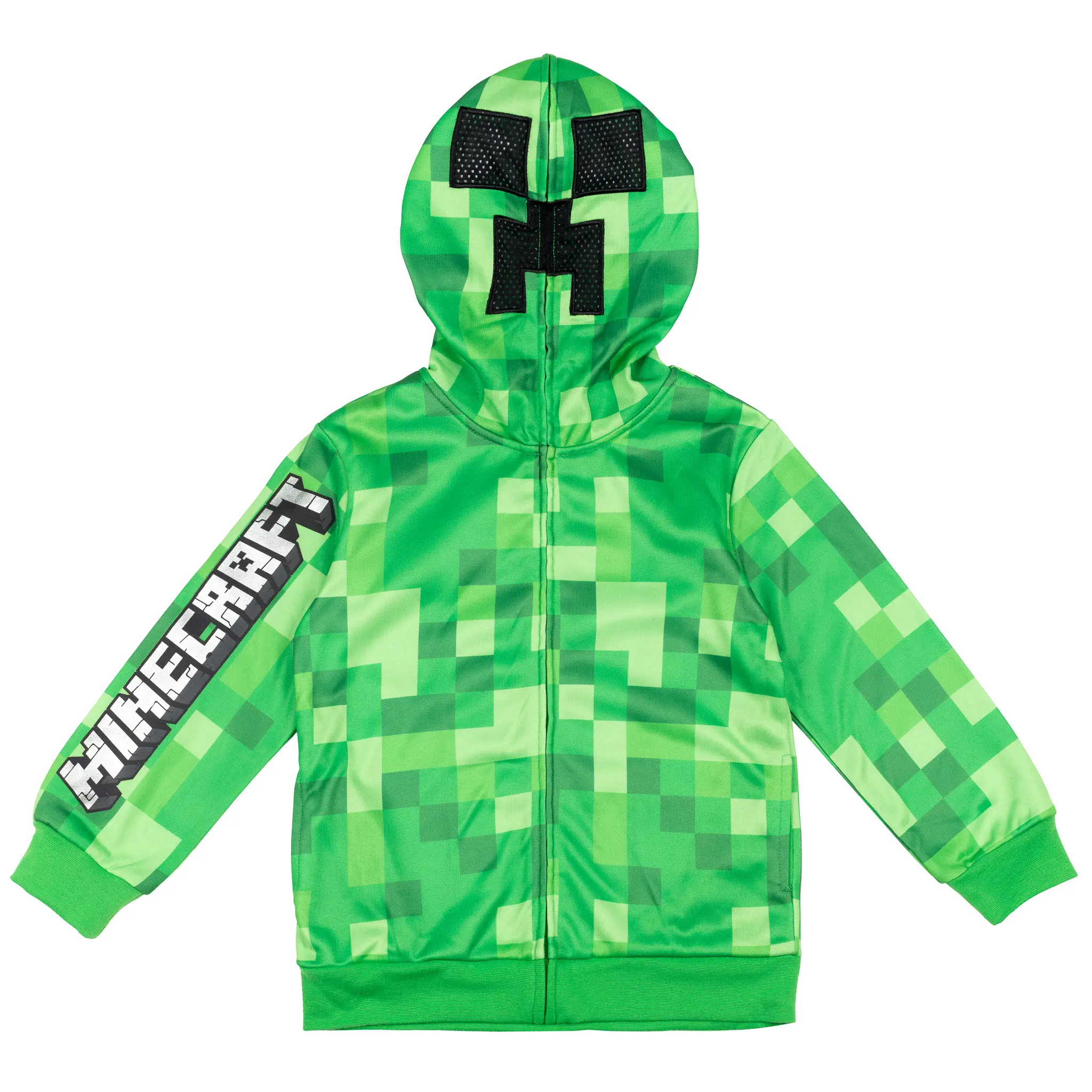 Minecraft Cosplay Fleece Zip-Up Hoodie Little Kid to Big Kid