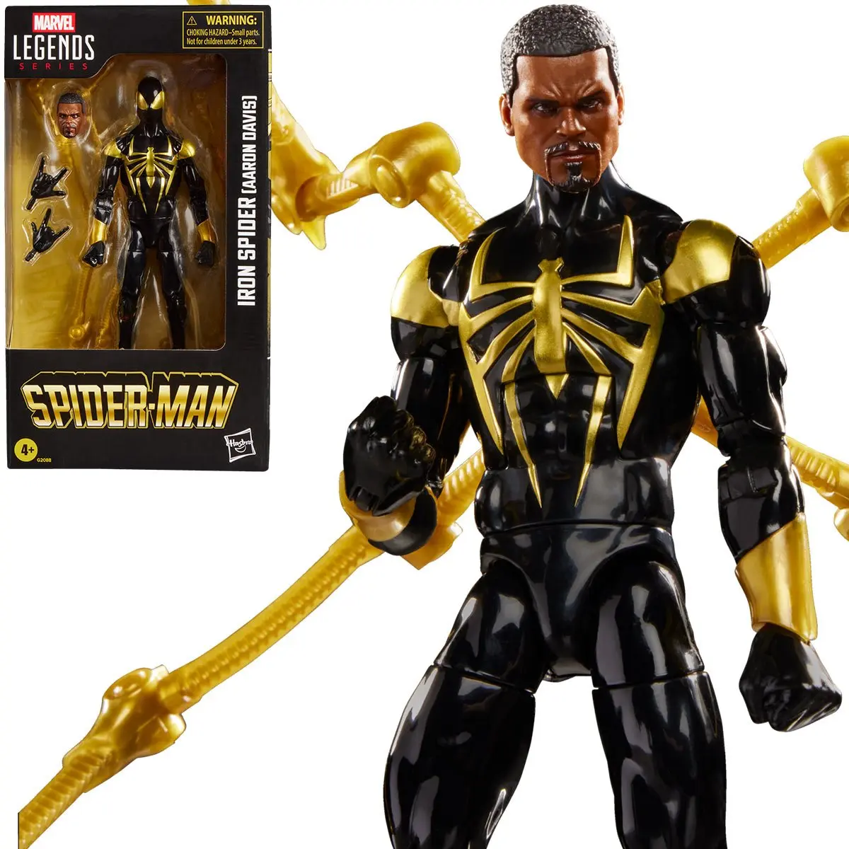 Hasbro Marvel Legends Iron Spider (Aaron Davis) 6-Inch Action Figure, 20+ Points of Articulation with 4 Spider Arms & 7 Accessories