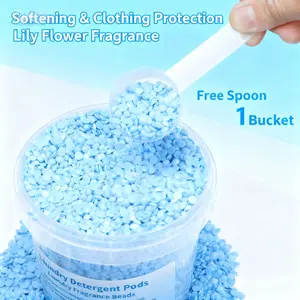 Aromatic Enhancer Active Floral Scent Lily Fragrance Beads, Net Weight 800g/1.76lb/bottle, Includes Measuring Spoon, Fabric Softener Anti-Static