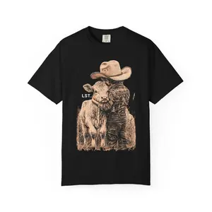 Lost Sheep Boy Unisex T-shirt, Heart Line Collection Tee, Sheep Graphic Shirt, LST Apparel, Casual Top