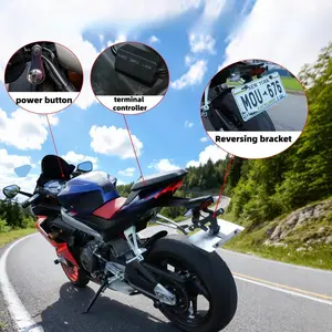 For CYCLONE RC250 RC401 RC600 RC3-250 these motorcycles feature an automatic license plate holder that folds one-button start
