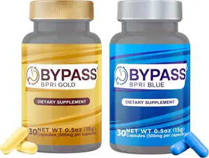 Bpri Gold & Blue Capsules Bundle - 100% Natural - 500mg Morning Boost & Balanced Support - Vitamin, Healthcare Dietary Supplement
