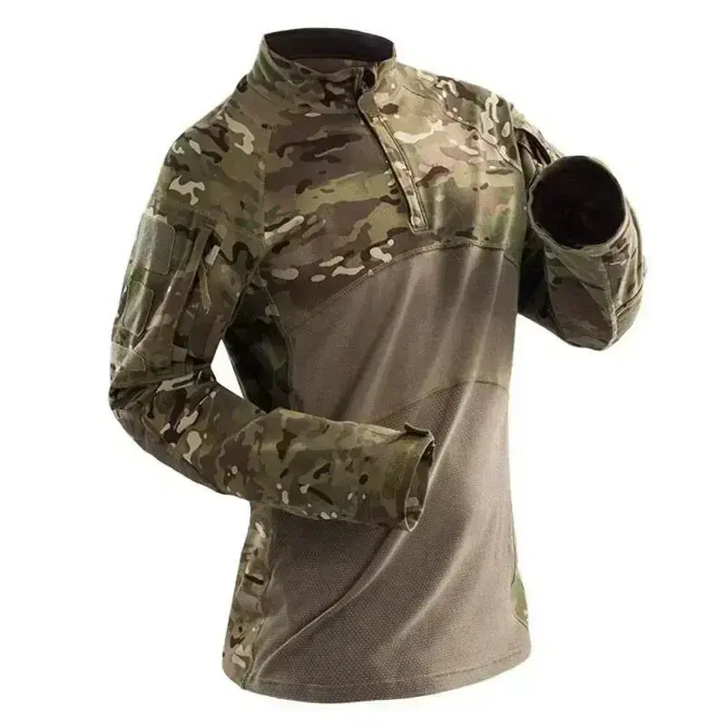Military Tactical Shirt Men Camouflage Paintball Long Sleeve T Shirt Multicam Cotton Combat Shirts Camo Army T-Shirt Military Tactical Shirt Men Camouflage Paintball Long Sleeve T Shirt Multicam Cotton Combat Shirts Camo Army T-Shirt