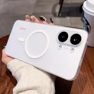 For Xiaomi Poco X8 Pro and X8 Pro Max Case Magnetic Luxury Transparent PC Hard Shell Wireless Charging Shockproof Back Cover Protector