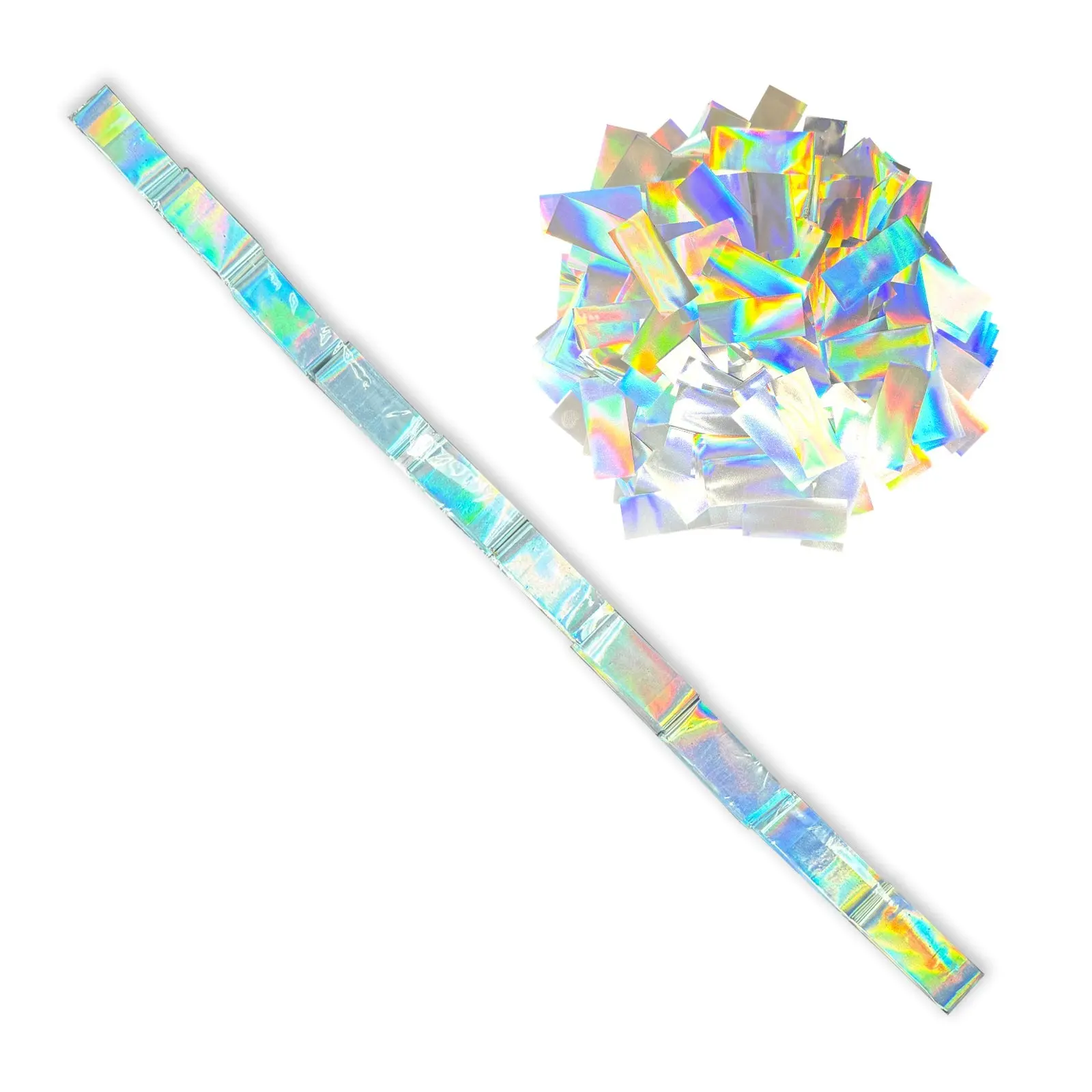 Iridescent Holographic Metallic Confetti - Speed Load Cannon Sleeve (1/4lb)