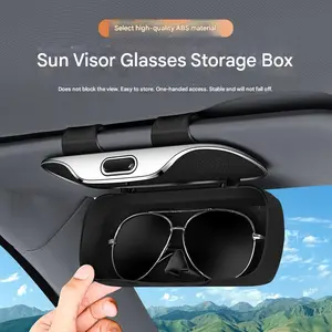 Car Sun Visor Accessories Storage Box, Universal Sunglasses Glasses Storage Protection Box, Car Storage Organizers, Car Multi-function Bill Storage Box, Car Interior Accessories