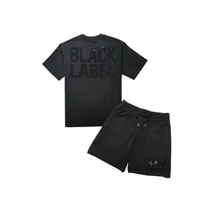 BLACK LABEL  SHORTS SETS - PREMIUM BY DESIGN - BLACK ON BLACK