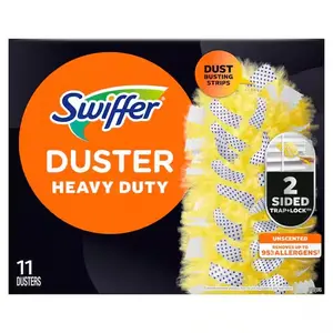 Heavy-Duty Unscented Multi-Surface Microfiber Duster Refills 11-Count Pack for Windows & Mirrors