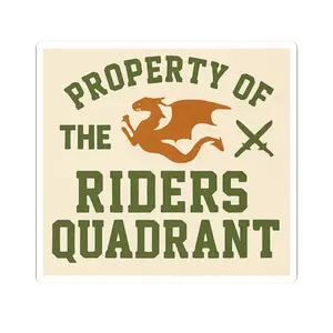 Property of the Riders Quadrant Sticker, Fourth Wing Inspired Vinyl Decal, Romantasy Bookish Merch for Dragon Lovers & BookTok Girlies