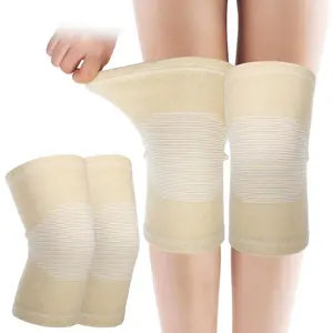 Bamboo Knee Sleeve, Elastic Compression Knee Brace Breathable Knee Pads Leg Sleeves Thicken Thermal Knee Braces Relieve Knee Pain Knee Sleeves for Men Women Ski Cycling Dance Running
