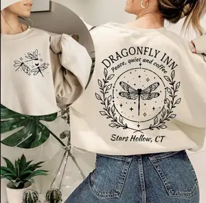 Dragonfly Inn Stars Hollow T-Shirt - Sweatshirt, Gilmore Girls Inspired Cozy Pullover With Peace, Quiet & Coffee Quote, Aesthetic Fall Crewneck For TV Show Fans