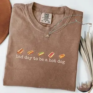 Hot Dog Shirt, Comfort Colors, Bad Day to Be a Hotdog, Funny Retro Hotdog, Women's 4th of July Shirt, Memorial Day Shirt, Labor Day Shirt - TrendWear USA